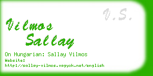 vilmos sallay business card